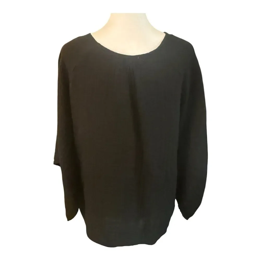 Stark X Black Dolman Sleeve Boxy Blouse Medium